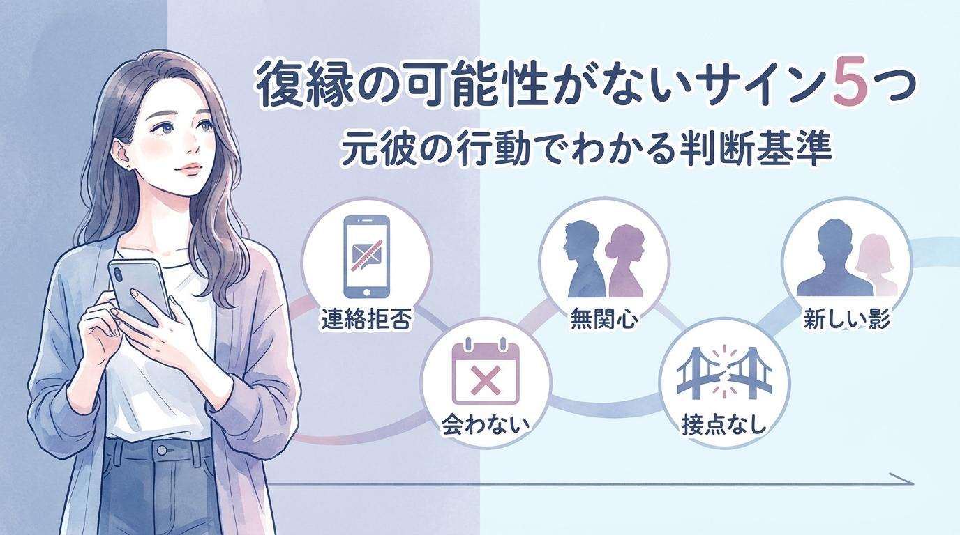 復縁の可能性がないサイン5つと元彼の行動でわかる判断基準