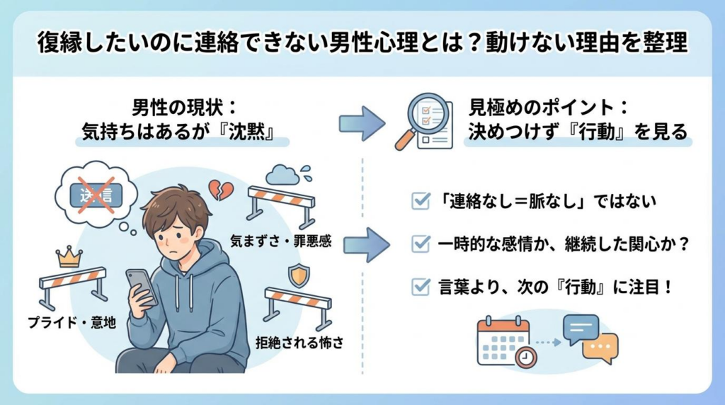連絡できない男性心理と行動で本音を見極めるチェックポイント