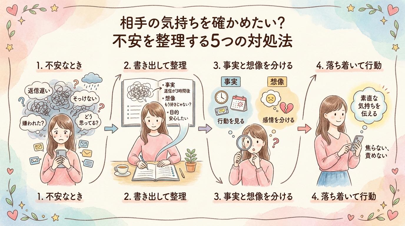 相手の気持ちを確かめたいときに不安を整理する5つの対処法