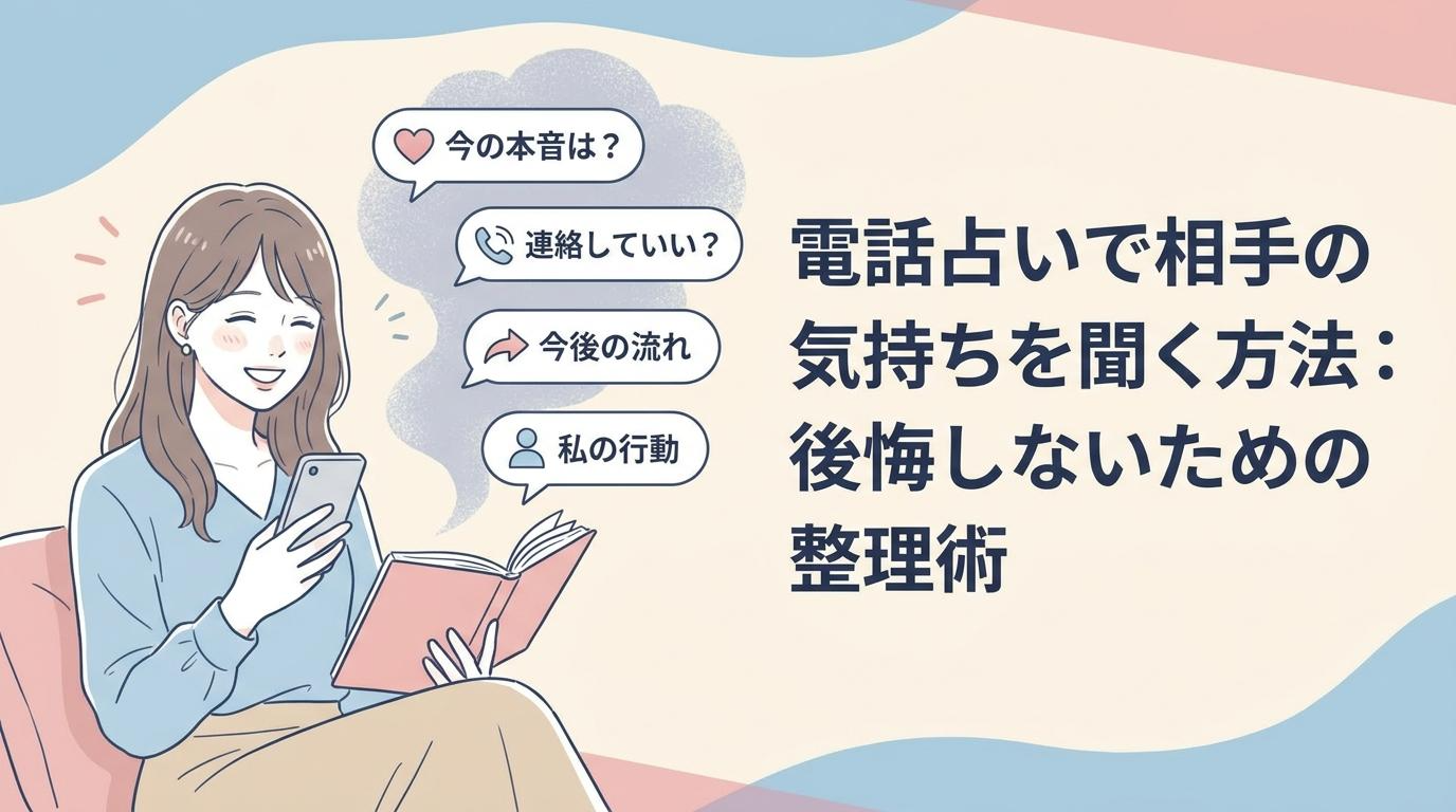 電話占いで相手の気持ちを聞く方法と後悔しない整理法を解説するアイキャッチ画像