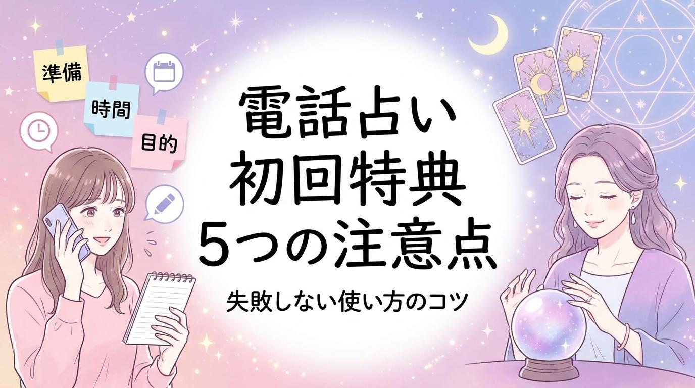 電話占い初回特典の注意点5つと失敗しない使い方のイメージ
