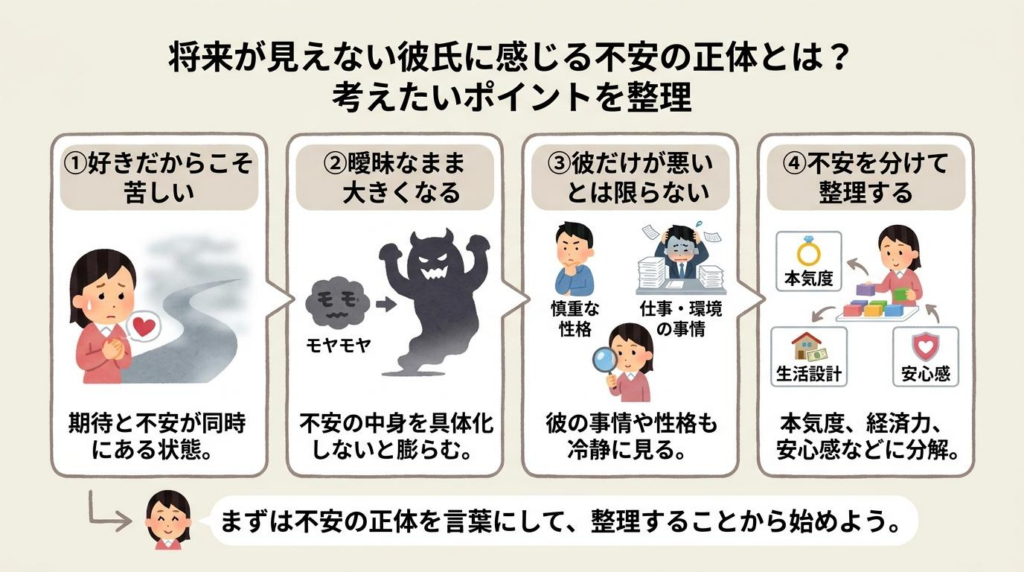 将来が見えない彼氏に感じる不安の正体と整理ポイント